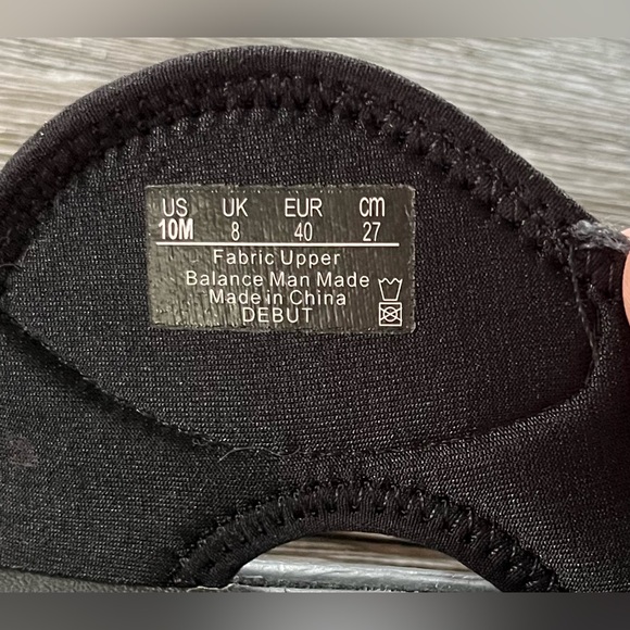 Bzees Debut Sling Back Black and Grey Wedge Open Toe Sandals Size 10M - Picture 7 of 8